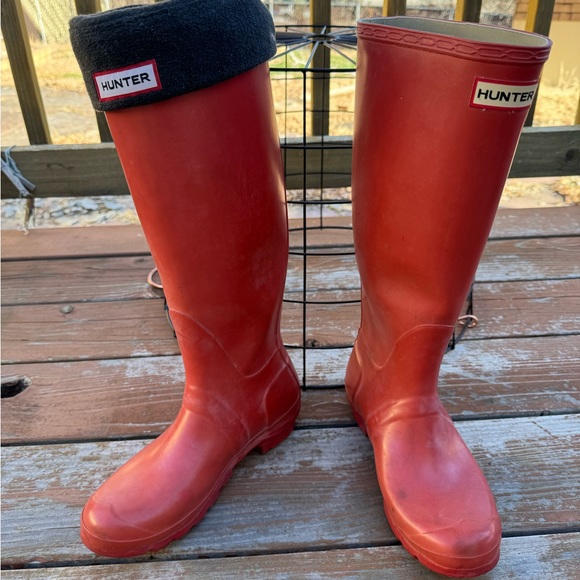 Hunter Shoes - Hunter red rain boots